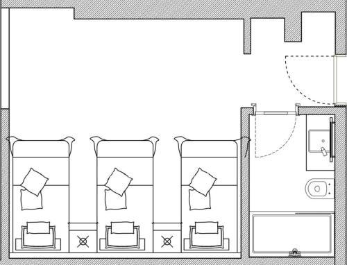a floor plan of a building at Xperia Saray Beach Hotel in Alanya