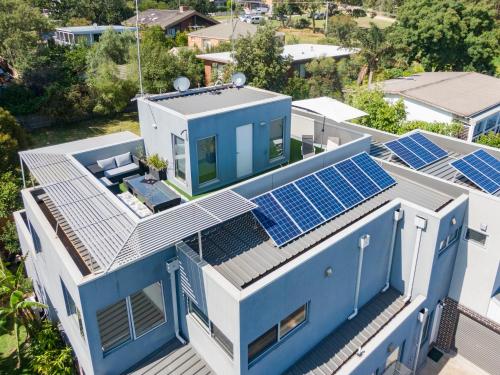 an image of a house with solar panels on the roof at Serenity Guest House in Dromana