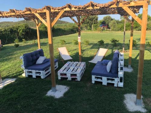 Zahrada ubytování Mobil home climatisé, bord de mer Macinaggio