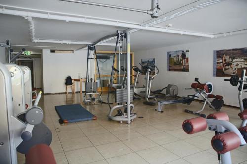 
Das Fitnesscenter und/oder die Fitnesseinrichtungen in der Unterkunft Hostel Step Gästehäuser.Pinkafeld
