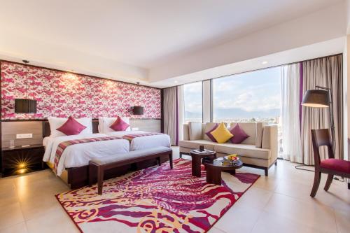 Postel nebo postele na pokoji v ubytování Vivanta Kathmandu