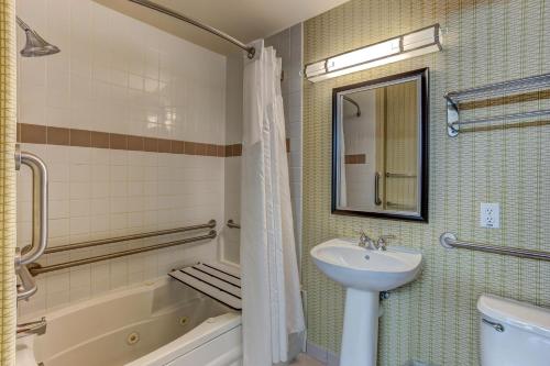 een badkamer met een wastafel, een bad en een toilet bij Holiday Inn Express Hotel & Suites Montrose - Black Canyon Area, an IHG Hotel in Montrose