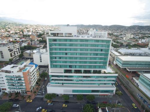an overhead view of a tall building in a city at Holiday Inn Cúcuta by IHG in Cúcuta