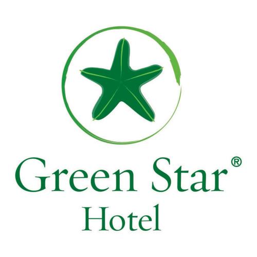 a green star hotel logo with a star in the middle at Safir Hotel Cairo in Cairo