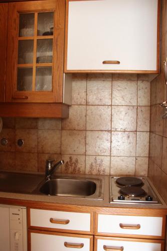 Kuchyň nebo kuchyňský kout v ubytování Haus STRIEDER - Obergail