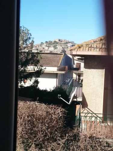 a view from a window of a house with a garage at casa vacanza cilento PARDALIS in Agropoli