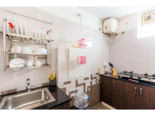 Nhà bếp/bếp nhỏ tại Olive Service Apartments Hitech City