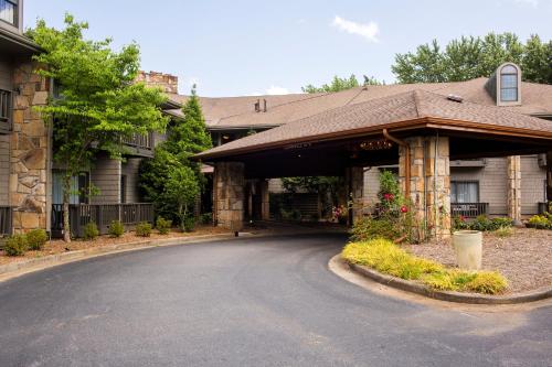 a house with a road in front of it at The Ridges Resort on Lake Chatuge in Young Harris