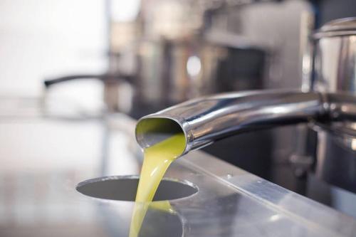 a spoonful of mustard pouring out of a sink at Malena Organic Farm in Episkopí- Rethimno