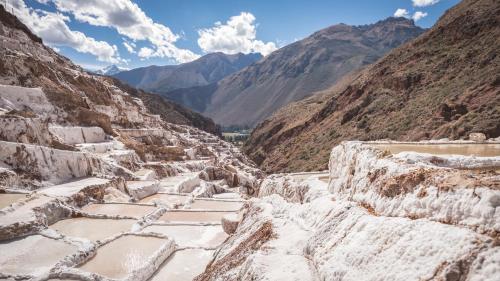 a view of a canyon in the mountains at ValPer boutique in Cusco