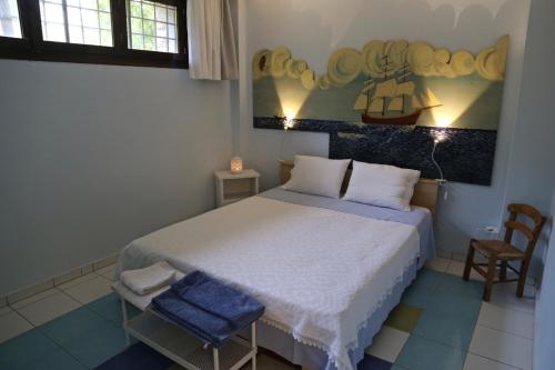 Postel nebo postele na pokoji v ubytování Galini Summer Holidays