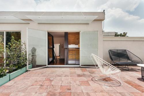 Patio nebo venkovní prostory v ubytování CASA MX alameda