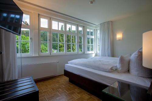 Postel nebo postele na pokoji v ubytování Residenz Itterbach