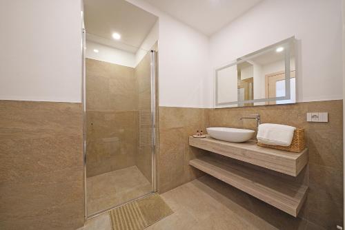 Koupelna v ubytování Agriturismo Hegemone
