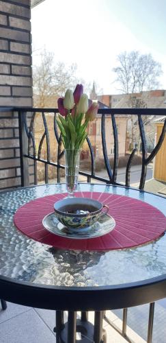 Rõdu või terrass majutusasutuses Amber drop