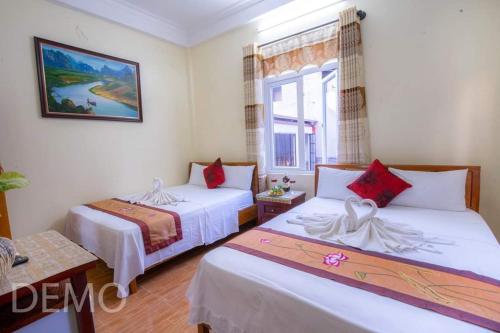 Un ou plusieurs lits dans un hébergement de l'établissement Thien Thanh Hotel