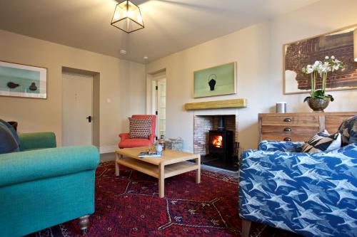 Ruang duduk di Ross Lodge