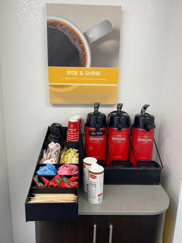 a shelf with four fire hydrants on it at Motel 6-Memphis, TN - Downtown in Memphis