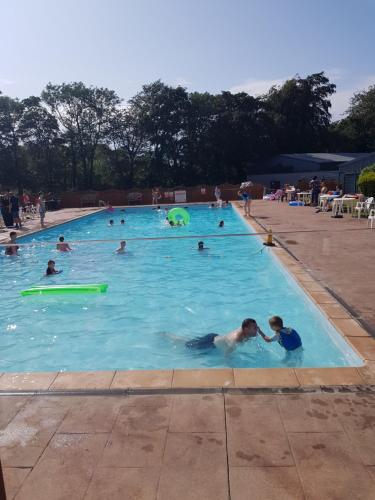 a group of people swimming in a swimming pool at 60 upperlakeside glan gwna in Caernarfon