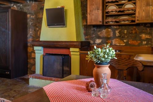 TV o dispositivi per l'intrattenimento presso ROUGA Mountain Boutique Suites & Spa