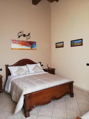Katil atau katil-katil dalam bilik di Agriturismo Mandrola