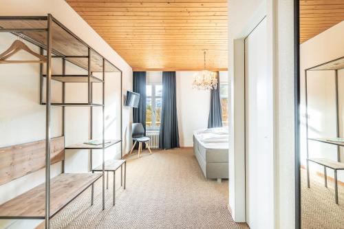 Gasthof Bären emeletes ágyai egy szobában