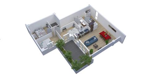 a floor plan of a house at Stay In Evry in Courcouronnes