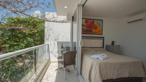 Ένα ή περισσότερα κρεβάτια σε δωμάτιο στο Hollywood Beach Suite