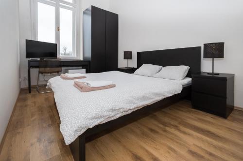 Postel nebo postele na pokoji v ubytování Apartment Belveder Brno