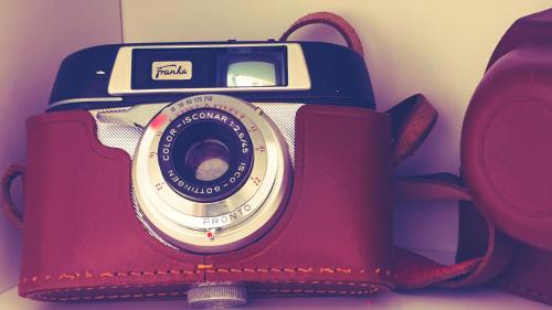 a camera in the shape of a stuffed animal at Studio Appartement in Speichersdorf