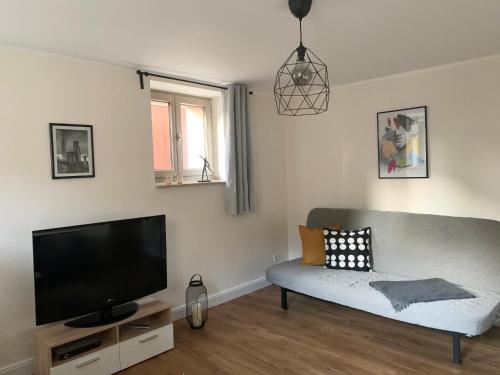 TV/trung tâm giải trí tại Ferienwohnung Bournville