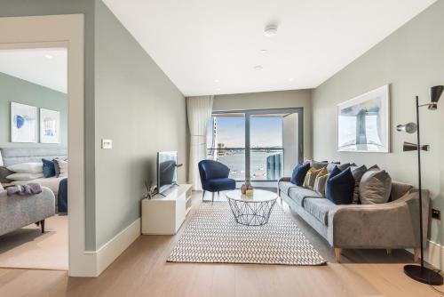 Majoituspaikan Luxury River View Greenwich Apartment pohjapiirros