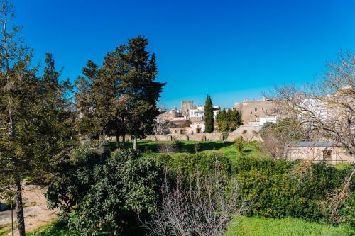 a castle on top of a hill with trees at Iolanda Vacanze in Lucugnano