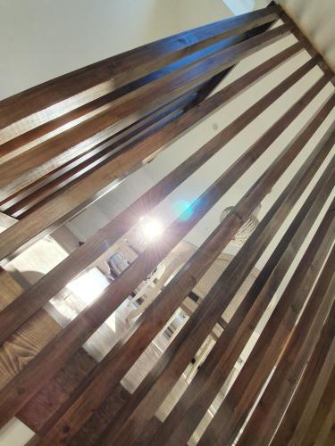 an overhead view of a wooden floor at Cong Getaway Lodge in Mayo