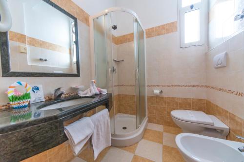 Koupelna v ubytování Hotel Astoria