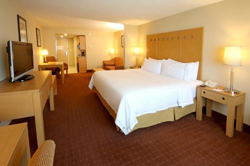 a hotel room with a large bed and a television at Holiday Inn Express Hotel & Suites CD. Juarez - Las Misiones by IHG in Ciudad Juárez