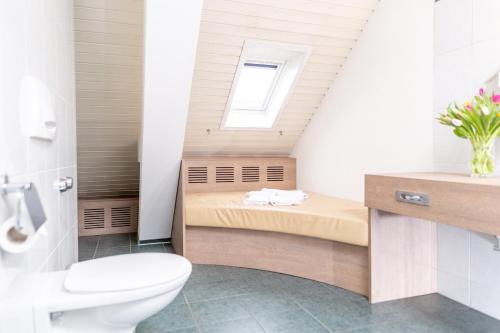 Koupelna v ubytování Hotel Alexander