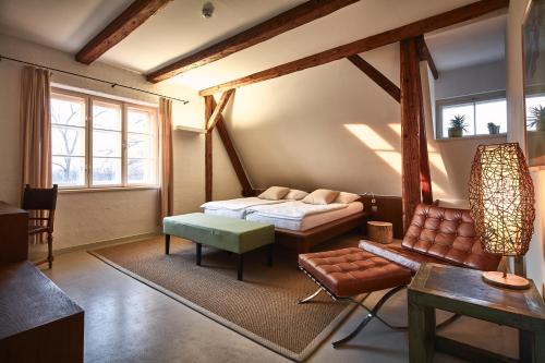 Ένα ή περισσότερα κρεβάτια σε δωμάτιο στο Residenz Velich