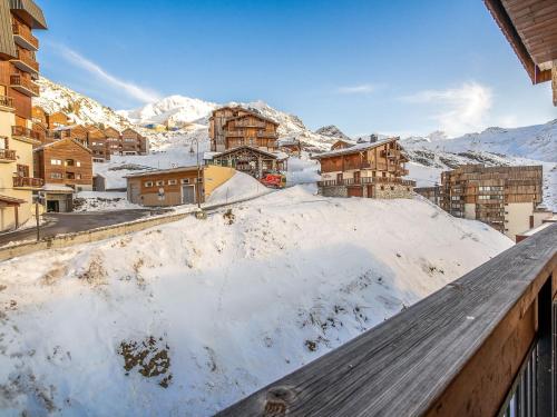 a view of a town in the snow at Apartment Neves-5 by Interhome in Val Thorens