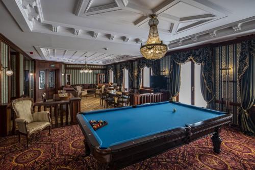 a billiard room with a pool table at Erla Villa in Eger