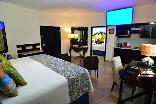 Hotel HBlue Centroにあるベッド