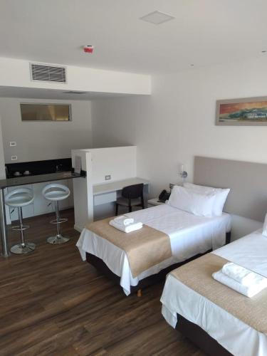 Ένα ή περισσότερα κρεβάτια σε δωμάτιο στο Hotel Cantera Respira Campo