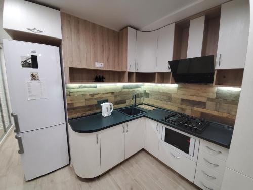 Cuisine ou kitchenette dans l'établissement Sleep & Flight