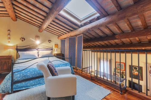 Ruang duduk di Ariostea University Duplex Apartment