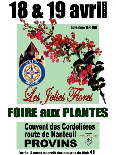 a flyer for a store with a plant with flowers at Chambre du Toucan in Misy-sur-Yonne