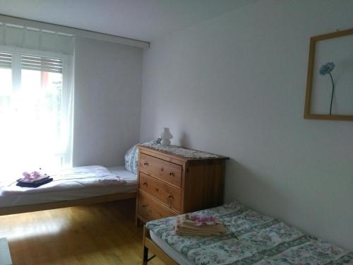 Cama o camas de una habitación en Calm Family Apartment