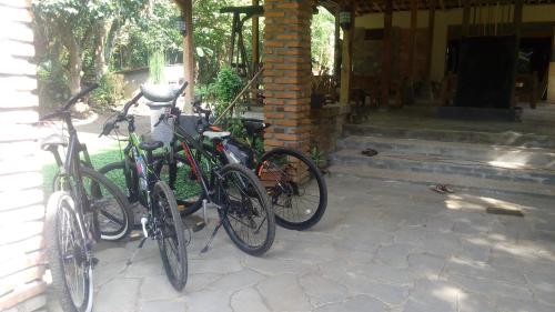 a group of bikes parked next to a building at Griyo Jagalan in Borobudur