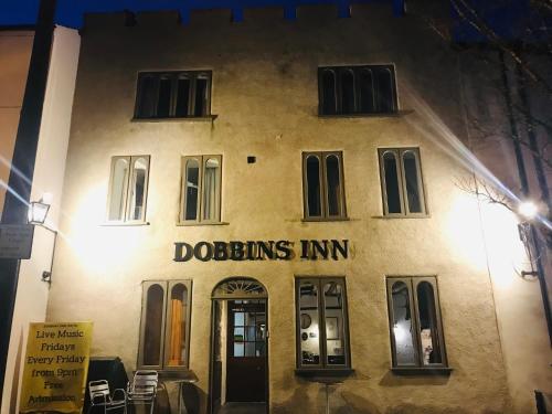 a building with the words doppelins inn at Dobbins Inn in Carrickfergus
