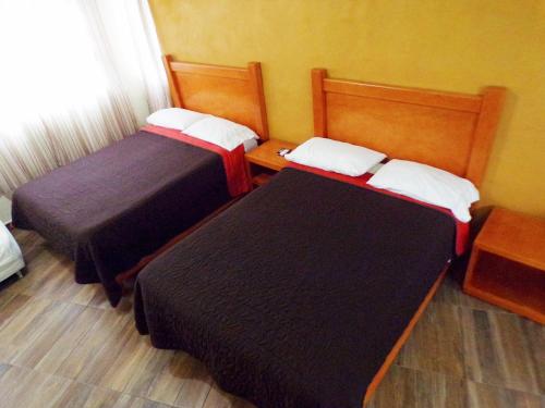 Un pat sau paturi într-o cameră la Posada "Inkali" Xilitla