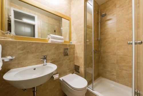Koupelna v ubytování Hotel Jadran